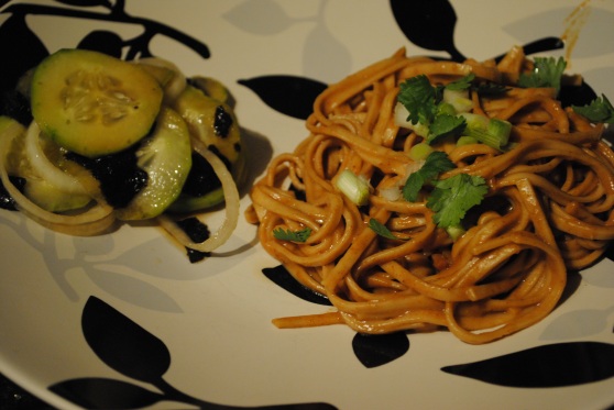 Peanut Noodles and Cucumbers